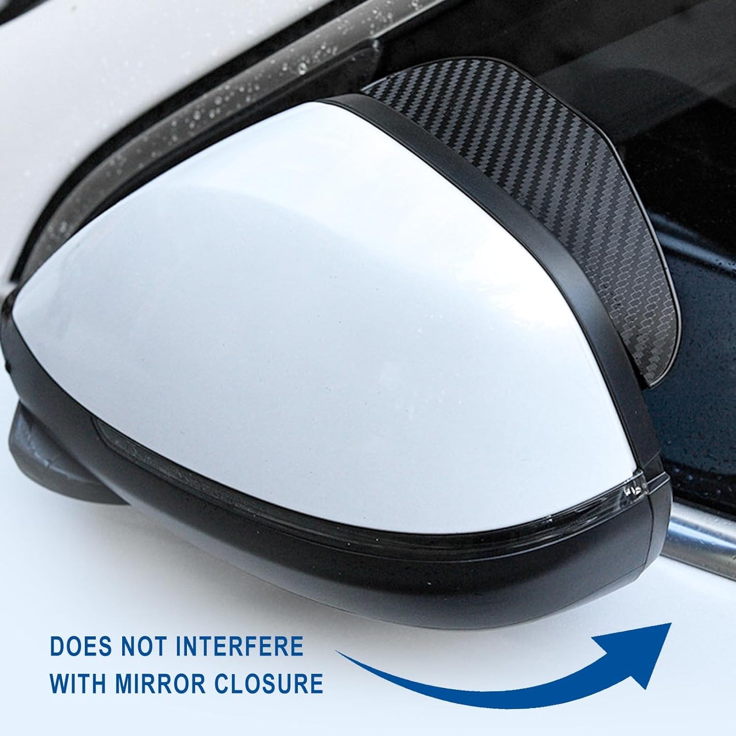 Carbon Fibre Rearview Mirror Rain Cover (1 Pair)