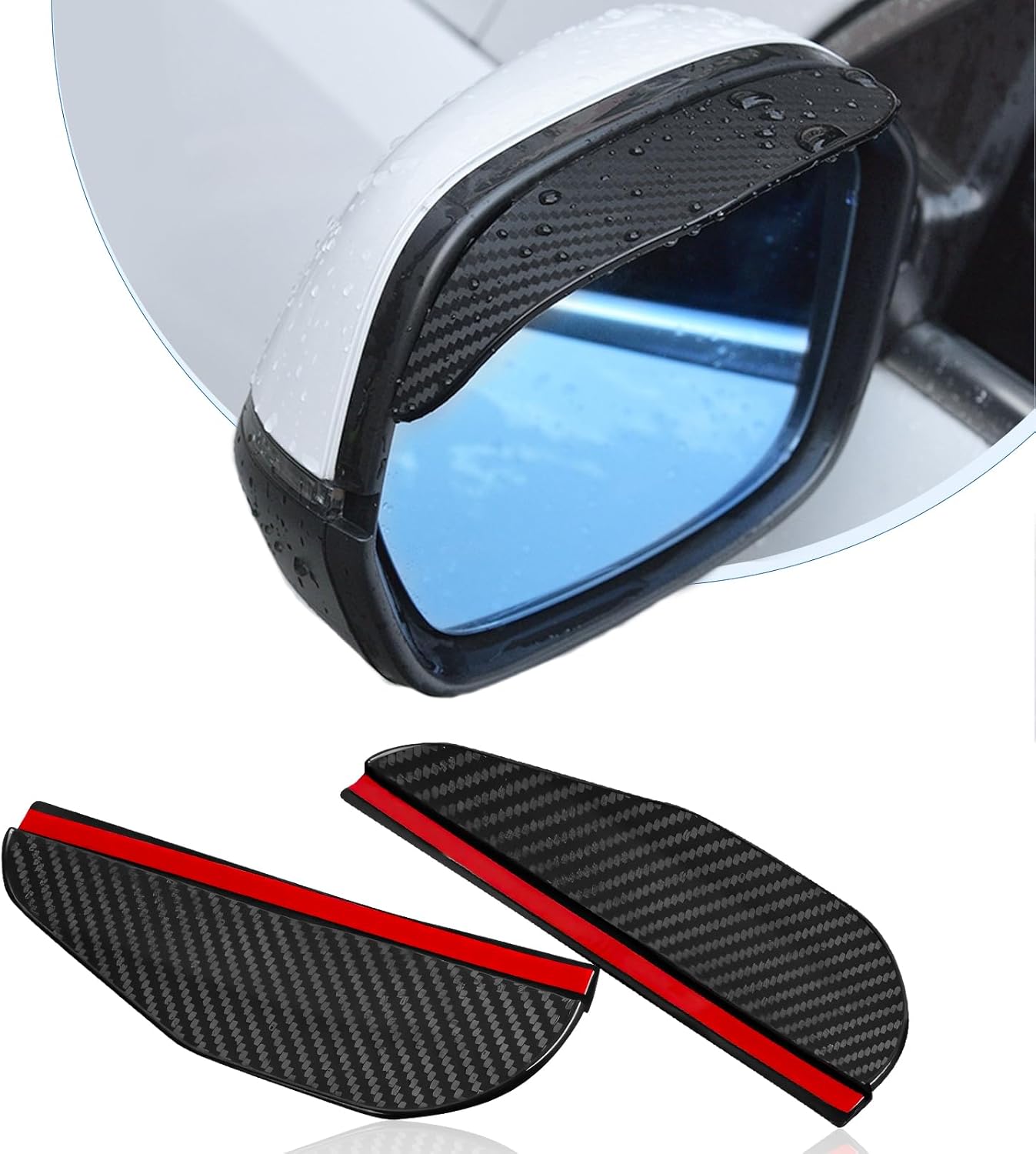 Carbon Fibre Rearview Mirror Rain Cover (1 Pair)