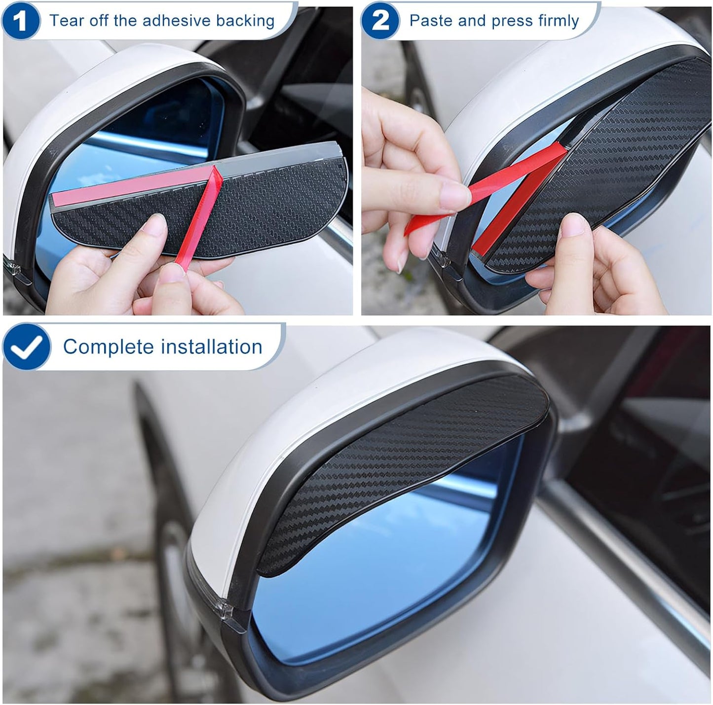 Carbon Fibre Rearview Mirror Rain Cover (1 Pair)