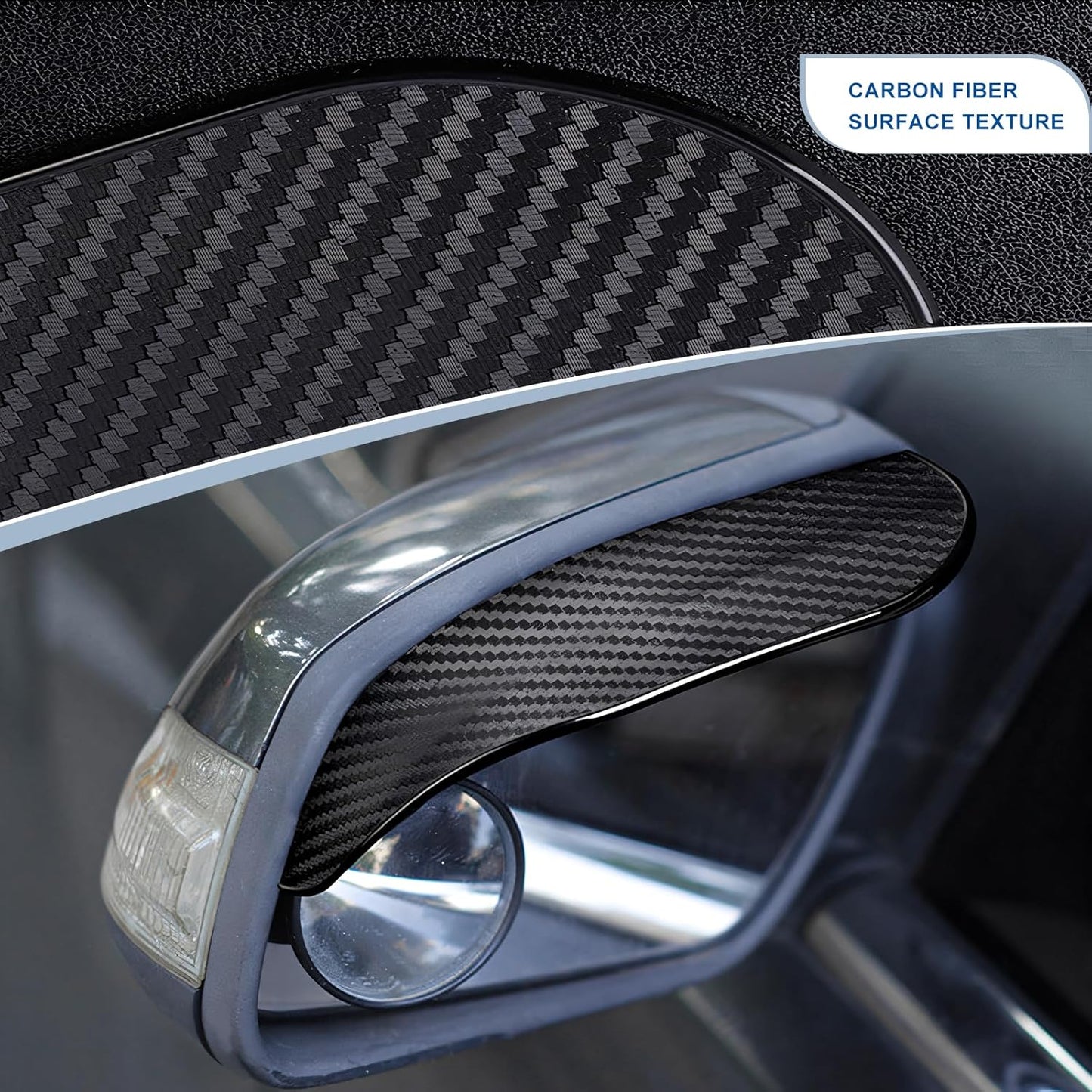 Carbon Fibre Rearview Mirror Rain Cover (1 Pair)